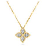 18K Yellow Gold 0.17ctw Diamond Pendant Necklace