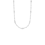 18K White Gold 0.28ctw Diamond Chain Necklace