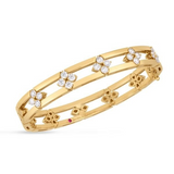 18K Yellow Gold 1.75ctw Diamond Bangle Bracelet