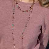 18K Rose Gold 0.01ctw Diamond Channel Set Necklace