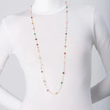 18K Rose Gold 0.01ctw Diamond Channel Set Necklace