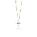 18K Yellow Gold 0.20ctw Diamond Cross Pendant