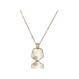 18K Rose Gold 0.12ctw Diamond Pendant Necklace