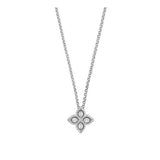 18K White Gold 0.04ctw Diamond Pendant Necklace
