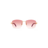 Cartier CT0039RS-001 58  Gold Finish Red C Decor Sunglasses