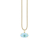 14K Yellow Gold 0.55ctw Diamond Pendant Necklace