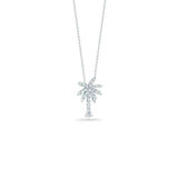 18K White Gold 0.16ctw Diamond Pendant Necklace