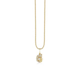 14K Yellow Gold 0.06ctw Diamond Pendant Necklace