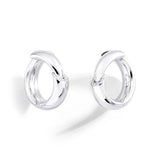18K White Gold 0.07ctw Hoops Earrings