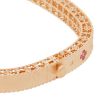 18K Rose Gold 0.9ctw and 0.45ctw Rubies Diamond Bangle