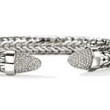 Sterling Silver 0.77ctw Diamond Cuff Bracelet