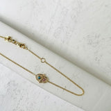 14K Yellow Gold 1.00ctw Diamond Mini Hamsa Charm