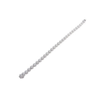 18k White Gold Tiffany Style White Diamond Tennis Bracelet Jewels in Paradise Aruba