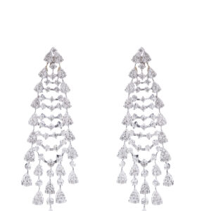 18k White Gold 5ct Diamond Waterfall Earrings Jewels in Paradise Aruba