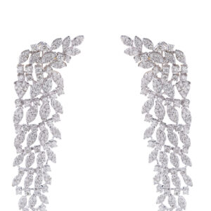 18k White Gold 8ct Diamond Wing Earrings Jewels in Paradise Aruba