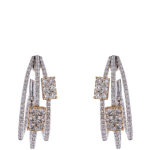 18k White & Rose Gold Rebecca Diamond Earrings Jewels in Paradise Aruba