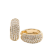 18k Yellow Gold 2ct Pavé Diamond Huggie Earrings Jewels in Paradise Aruba