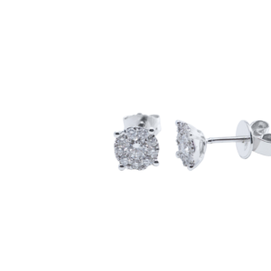 18k White Gold 0.65ct Round Diamond Stud Earrings Jewels in Paradise Aruba