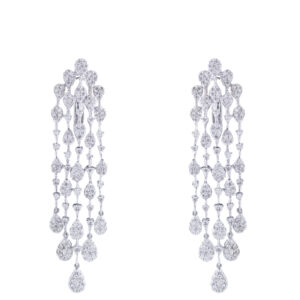 18k White Gold 5ct Pear Drops Diamond Earrings Jewels in Paradise aruba