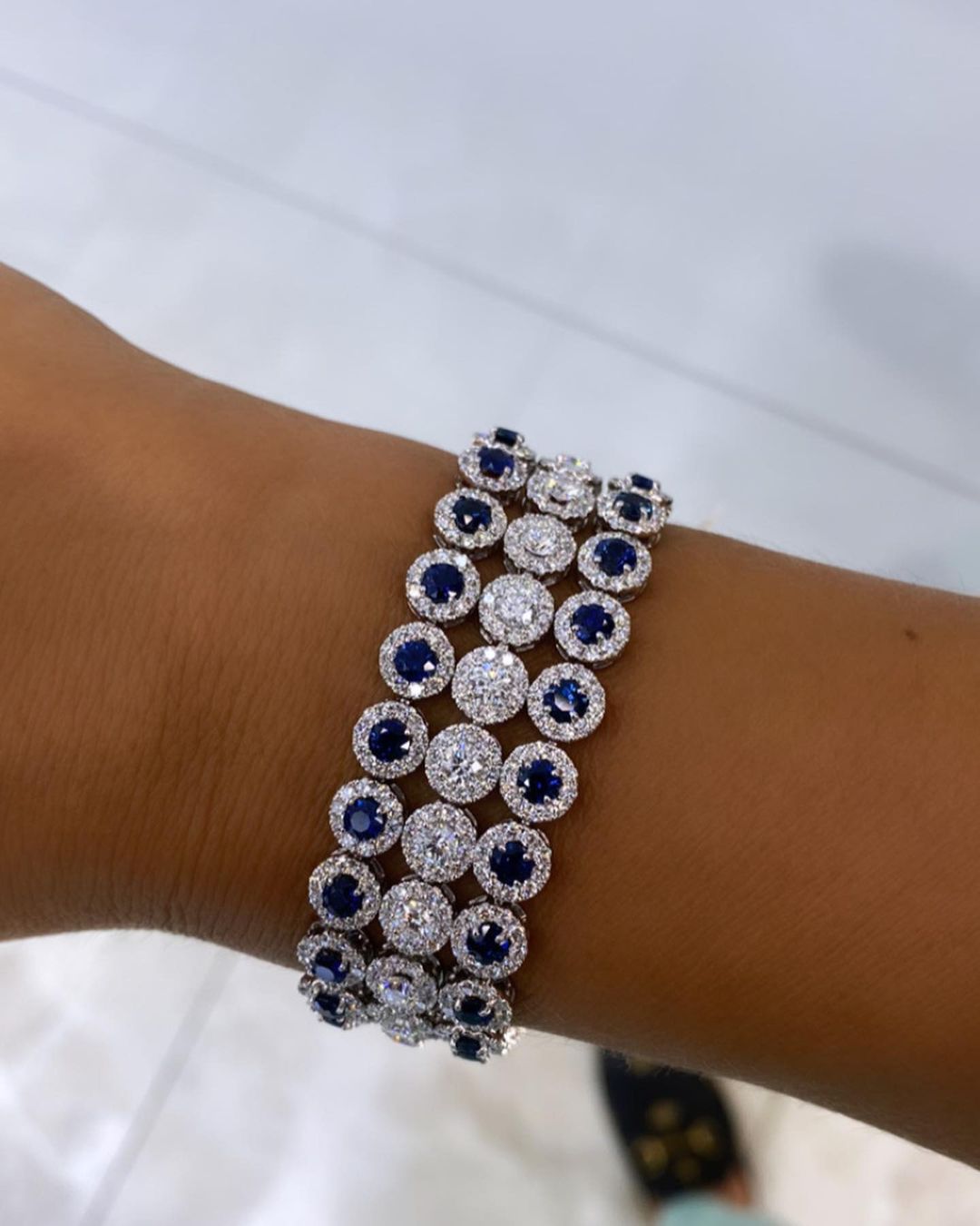 Tiffany & Co. Diamond 18 Karat Gold Tennis Bracelet | Pampillonia Jewelers  | Estate and Designer Jewelry