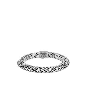 Tiga Classic Chain 9.5MM Bracelet in Silver with Diamonds John Hardy Jewels in Paradise Aruba BBP9000842DI