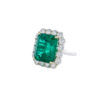 18k White Gold 15 Carat Emerald and Diamond Ring Jewels in Paradise Aruba