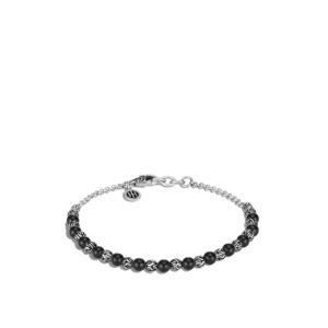 Classic Chain 4MM Bead Bracelet in Silver with Gemstone / Black Onyx John Hardy Jewels in Paradise Aruba BBS903977BON