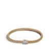 Classic Chain 5MM Bracelet in 18K Gold with Diamonds John Hardy Jewels in Paradise Aruba BGX96002DIA