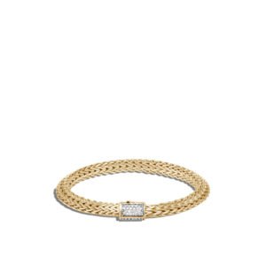 Tiga Classic Chain 6.5MM Bracelet in 18K Gold with Diamonds John Hardy Jewels in Paradise Aruba BGX905032DI