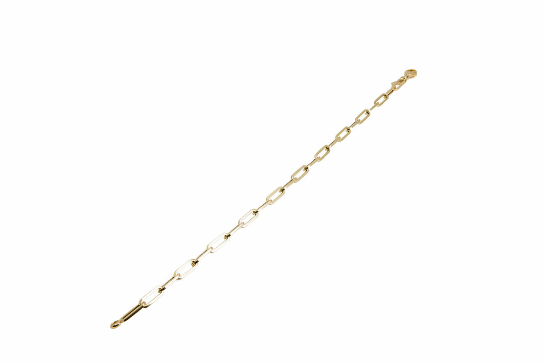 14k Yellow Gold 10 Inch Paperclip Bracelet/Anklet
