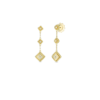 18k Palazzo Ducale Satin Single Drop Earring with Diamond Accent Roberto Coin Jewels in Paradise Aruba 7772919AYERX