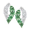 18k White Gold Diamond & Tsavorite Earring Jewels in Paradise Aruba
