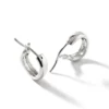 John Hardy Surf Huggie Earrings, Sterling Silver,