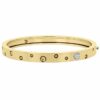 18k Yellow Gold Pois Moi Luna Diamond Hinged Bangle