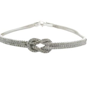 John Hardy Bracelet  Love Knot Silver Diamond