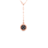 18K Rose Gold Venetian Princess Black & White Diamond Medallion Necklace