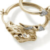 14K Yellow Gold Naga Hoop Earring 25MM