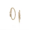 John Hardy 14K Yellow Gold Spear Hoop Earring,Diamonds,