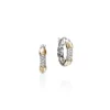 JH Essential Pave Hoop Earrings, Gold, Sterling Silver, Diamonds, 14.5MM