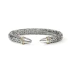 John Hardy 50th Anniversary Spear Sterling Silver Yellow Gold & Diamond Flex Cuff
