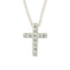 18K White gold Cross Pendant and Diamond