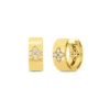 18K Yellow Gold Love In Verona Diamond Accent Small Hoop Earrings