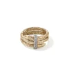 14K Yellow Gold Spear Ring, Gold, Diamonds, Wide