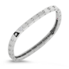 18K White  Gold Pois Moi 1 Row Square Bangle With Diamonds