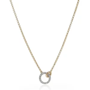 John Hardy 14K Yellow Gold Diamond Interlinking Necklace