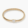 18K Yellow Gold  Dot Yellow Gold Diamond Station Bracelet