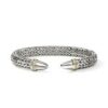 John Hardy Spear 50 Flex Cuff - Size Medium - in Sterling Silver with Diamonds