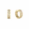 Roberto Coin 18Kt Yellow Gold Siena Lucca 1/2Ct Diamond  Hoop Earrings