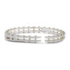 14K Yellow/White Gold with Diamond Bangle Cyborg White Gold