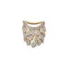 14K Yellow Gold With Diamond Ring Blossom Pave